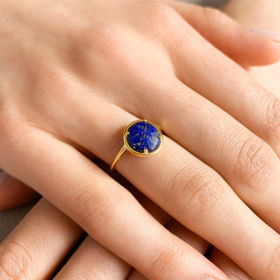 Ring Lapis Lazuli-Blatt - small