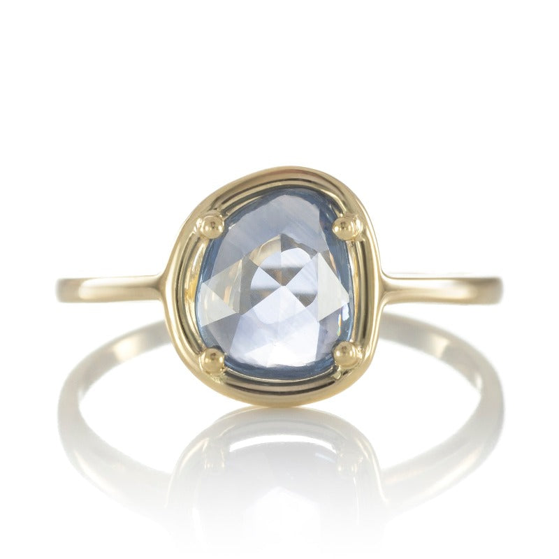 Ring Blattsaphir blau - Mini