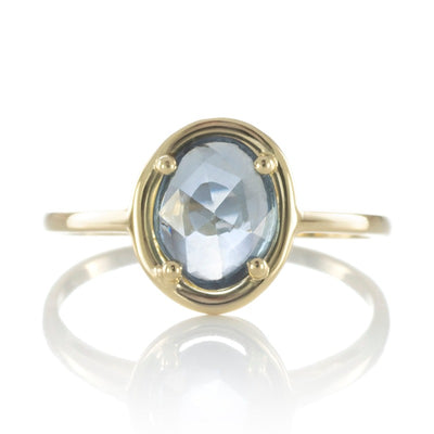 Ring Blattsaphir blau - Mini