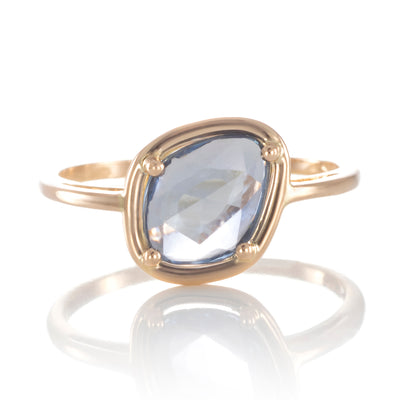 Ring Blattsaphir blau - Mini