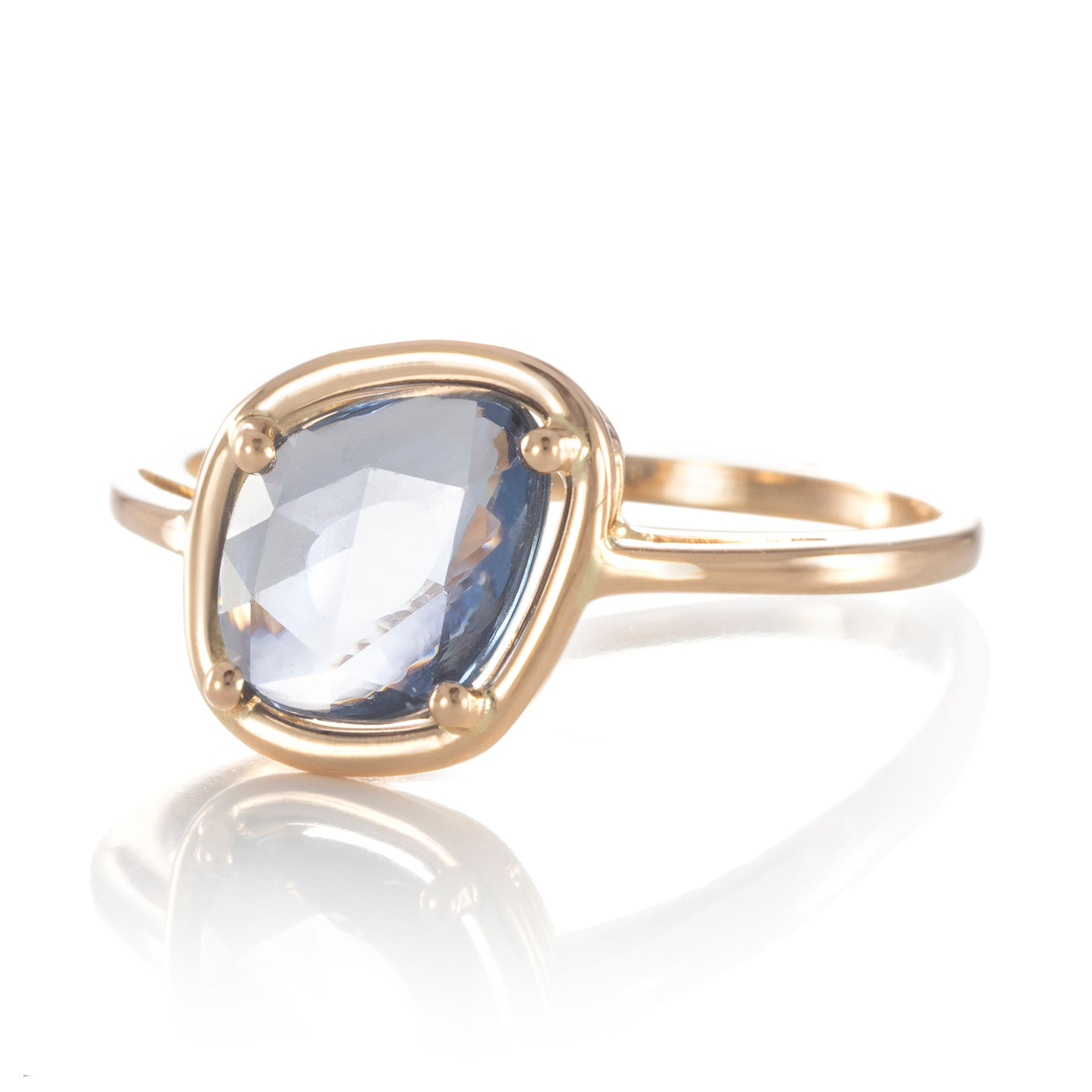 Ring Blattsaphir blau - Mini