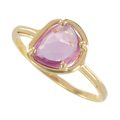 Ring Blattsaphir pink - Mini
