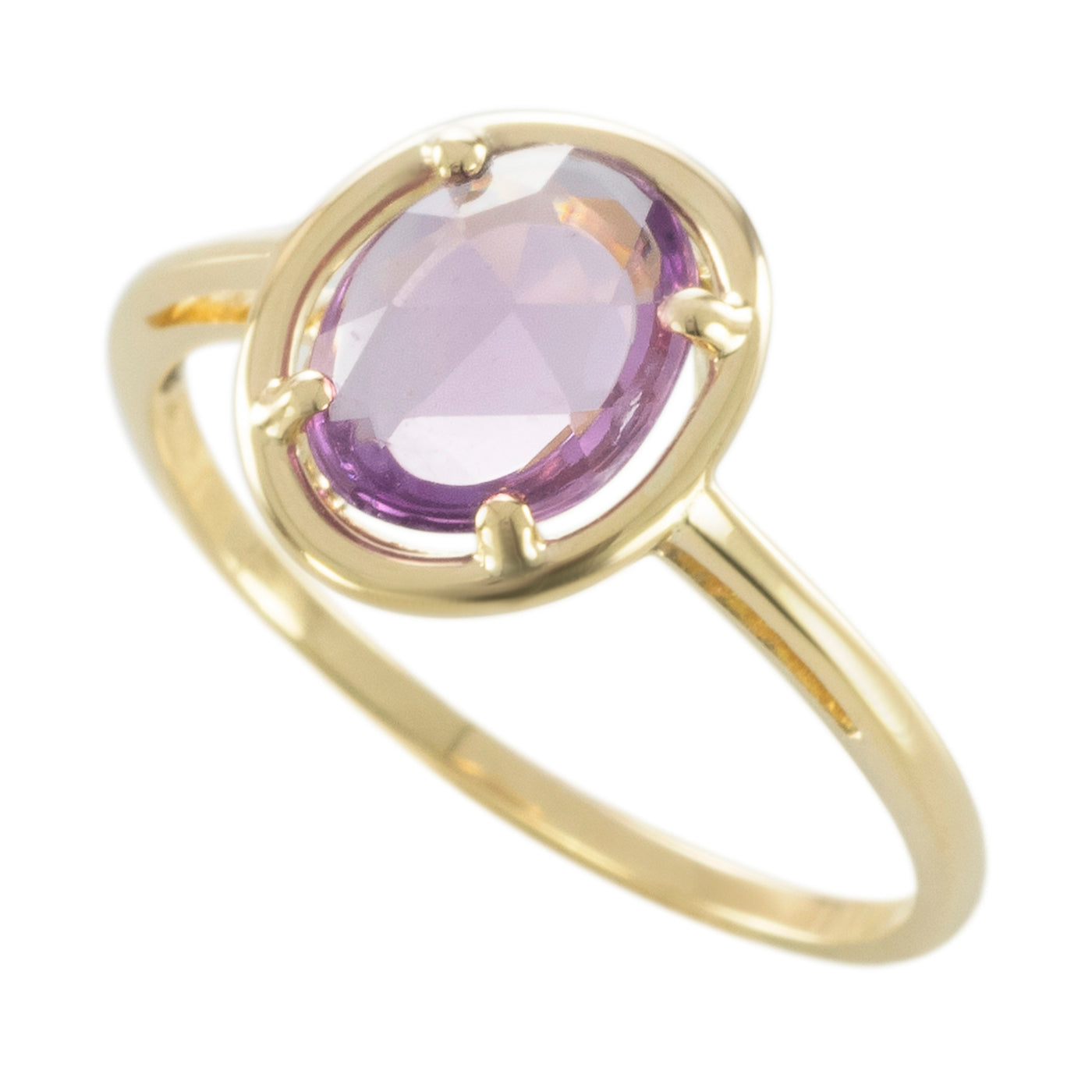 Ring Blattsaphir pink - Mini