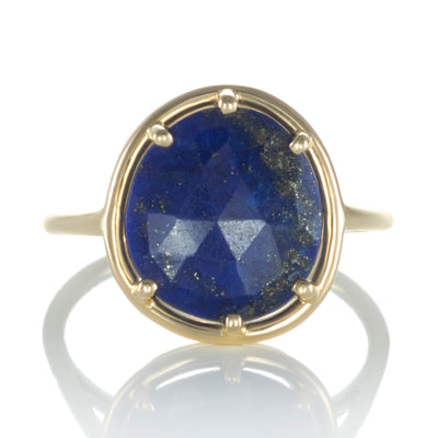 Ring Lapis Lazuli-Blatt - gross