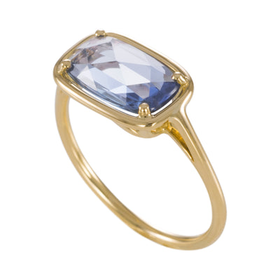 Ring Blattsaphir blau - Maxi