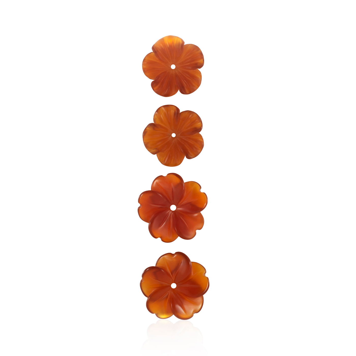 Precious flowers * Carnelian 5 petals - 14 mm