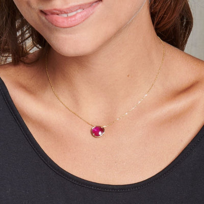 Ruby Petal Necklace - Large