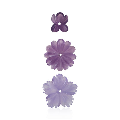 Precious flowers * Amethyst 5 petals - 16 mm