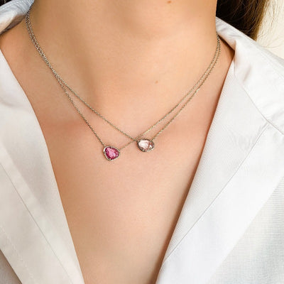 Pink Sapphire Petal necklace