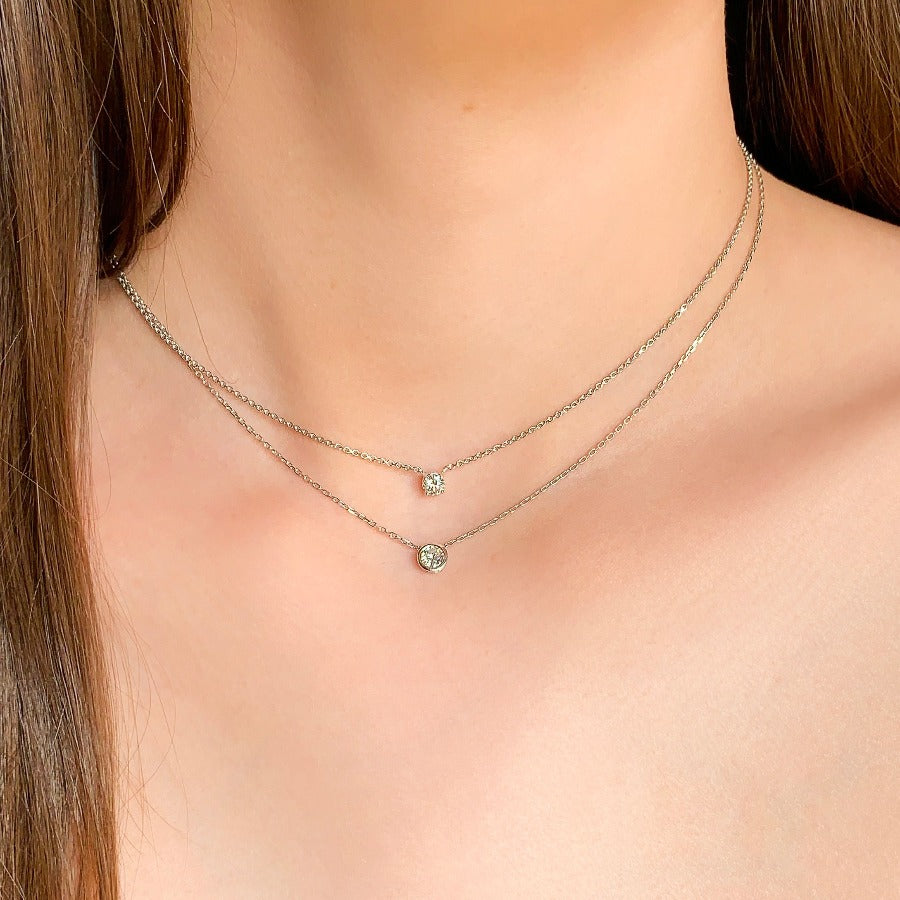 Catherine Necklace - prong setting 0,30 ct