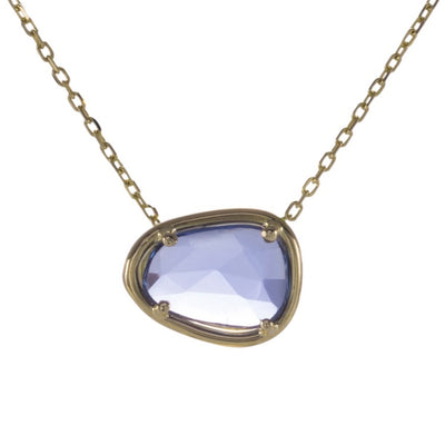 Blue Sapphire Petal Necklace