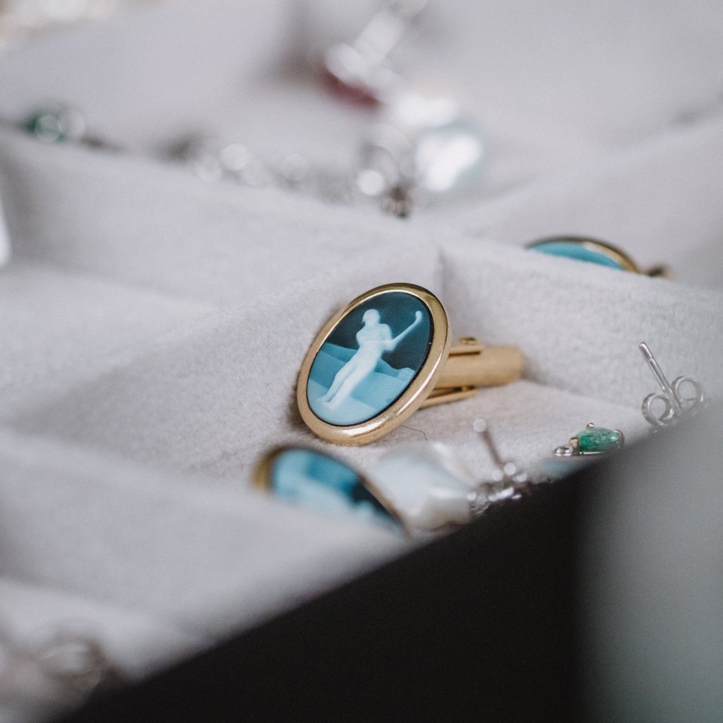 Antoine blue cufflinks