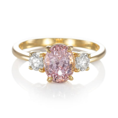 Capucine Ring Orange Pink Sapphire