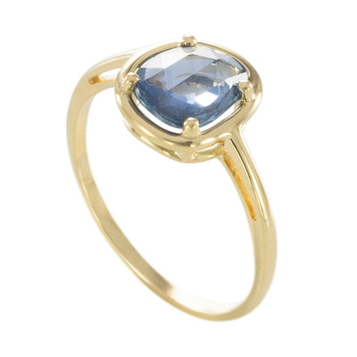 Sapphire Petal Ring "Mini" - blue sapphire