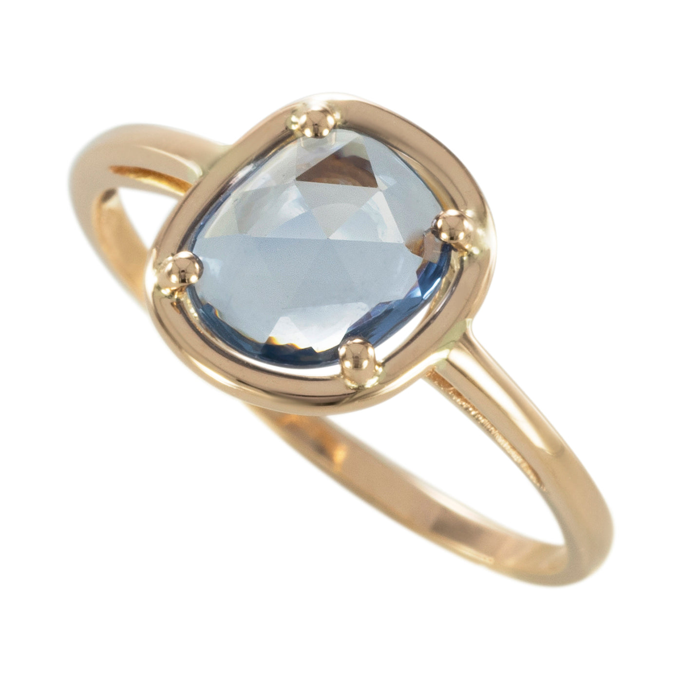 Sapphire Petal Ring "Mini" - blue sapphire