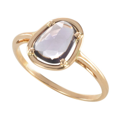 Sapphire Petal Ring "Mini" - plum sapphire