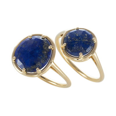 Lapis Lazuli Petal Ring - small