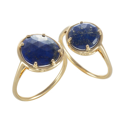 Lapis Lazuli Petal Ring - small