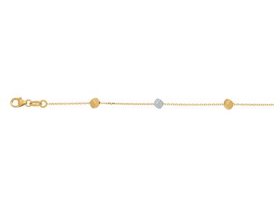 Gold cube bracelet