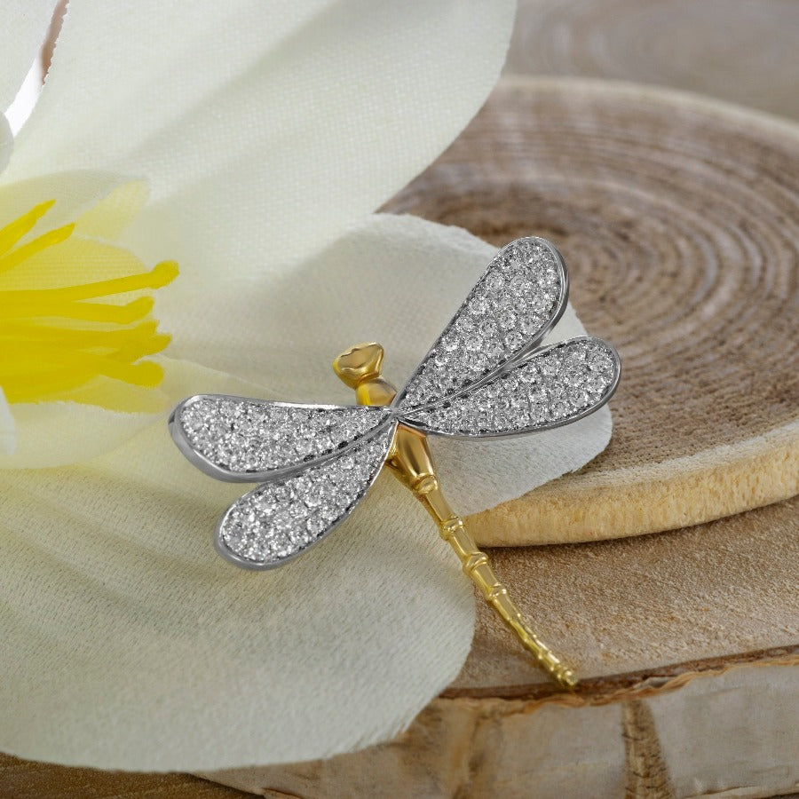 Large dragonfly brooch