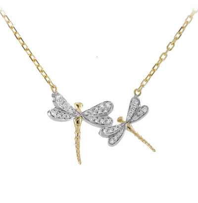 NEW ! Dragonfly necklace "MAMAN & FILLE"