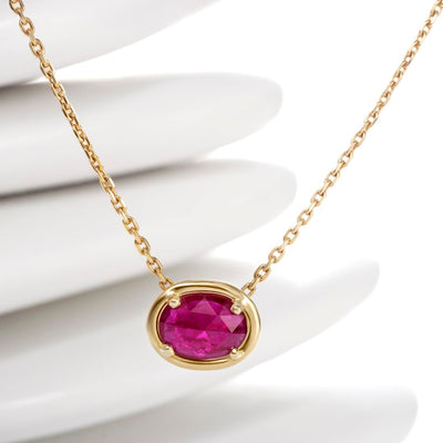 Ruby Petal Necklace - Small