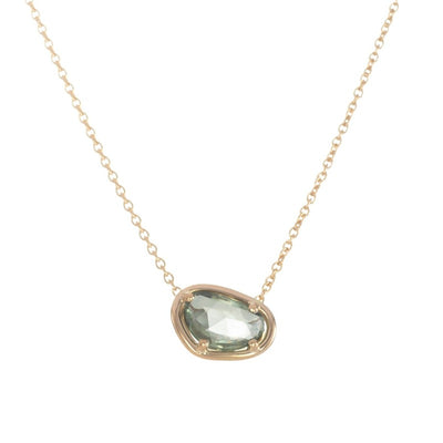 Green Sapphire Petal Necklace