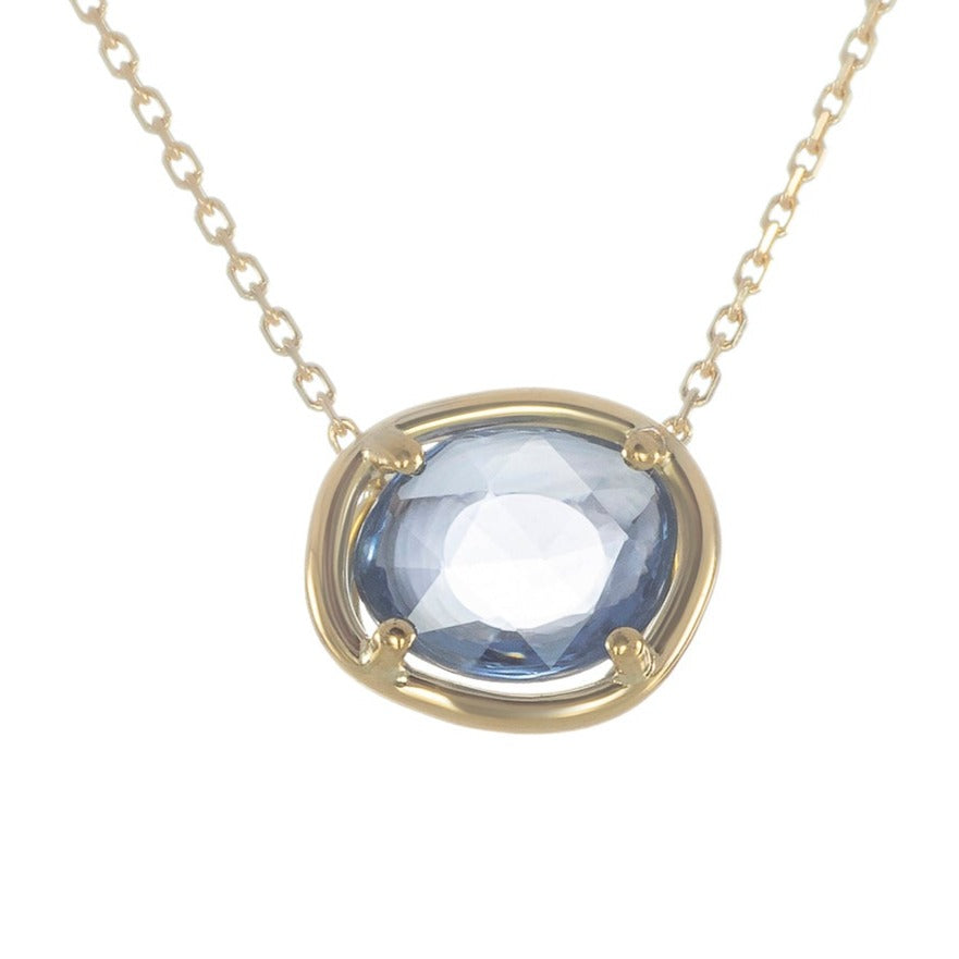Blue Sapphire Petal Necklace