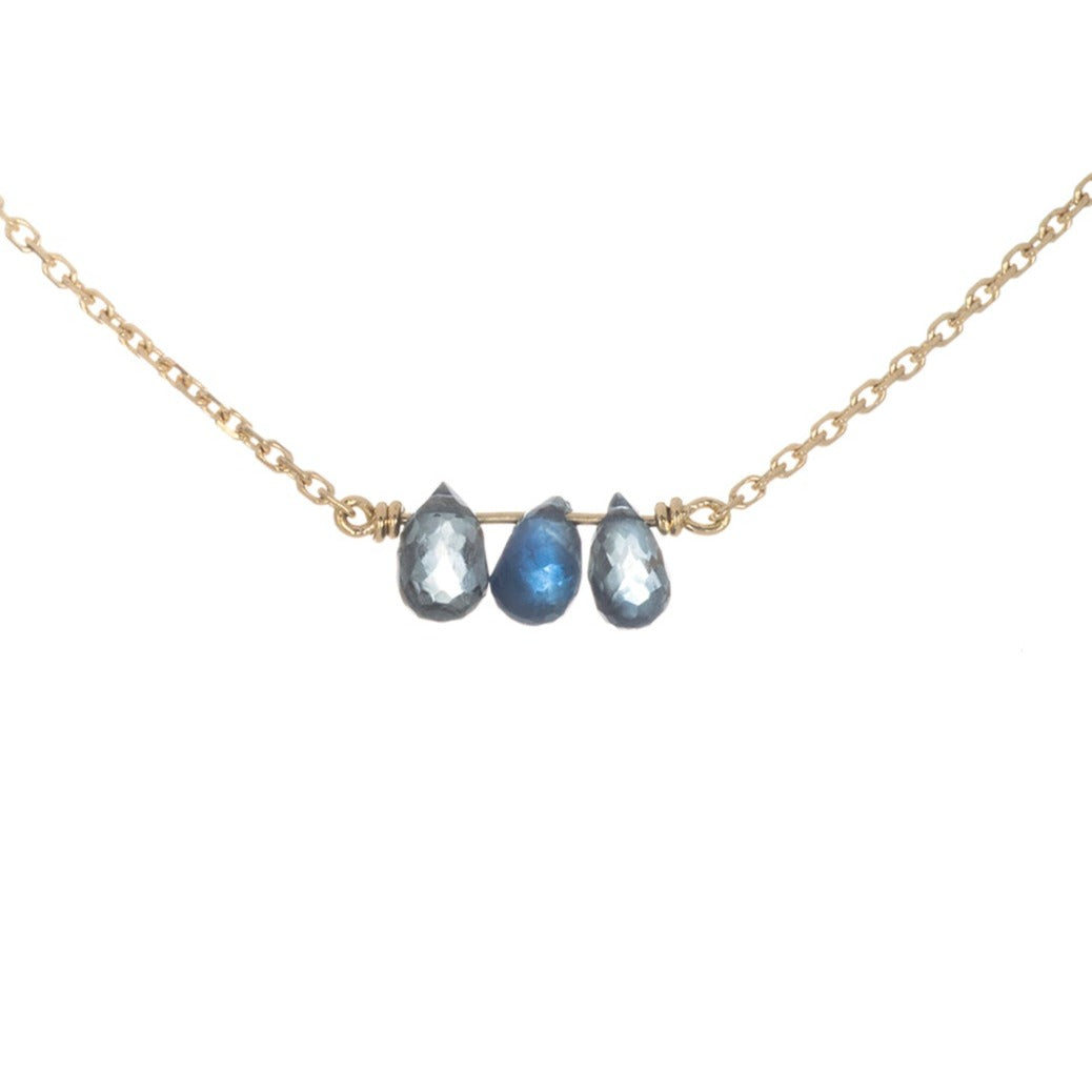Necklace "Three little birds" Sapphires