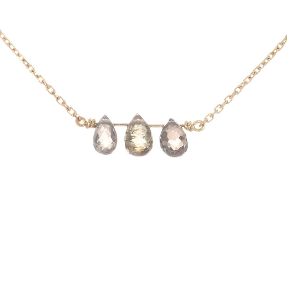 Necklace "Three little birds" Sapphires
