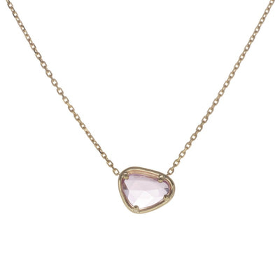 Light Pink Sapphire Petal Necklace
