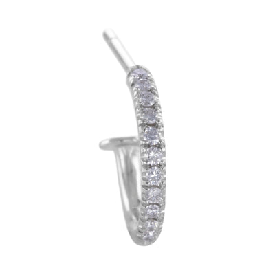 Creoles in white gold and diamonds
