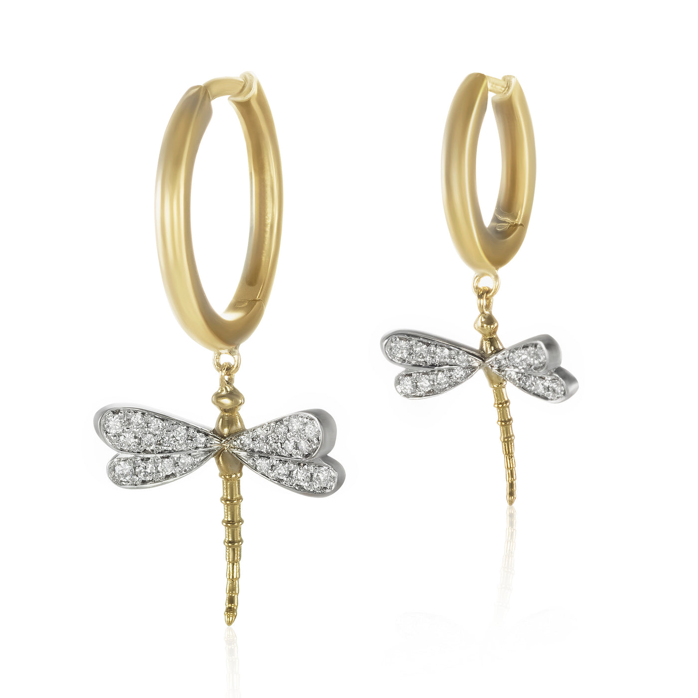 Earrings - dragonfly creole 14 mm /piece