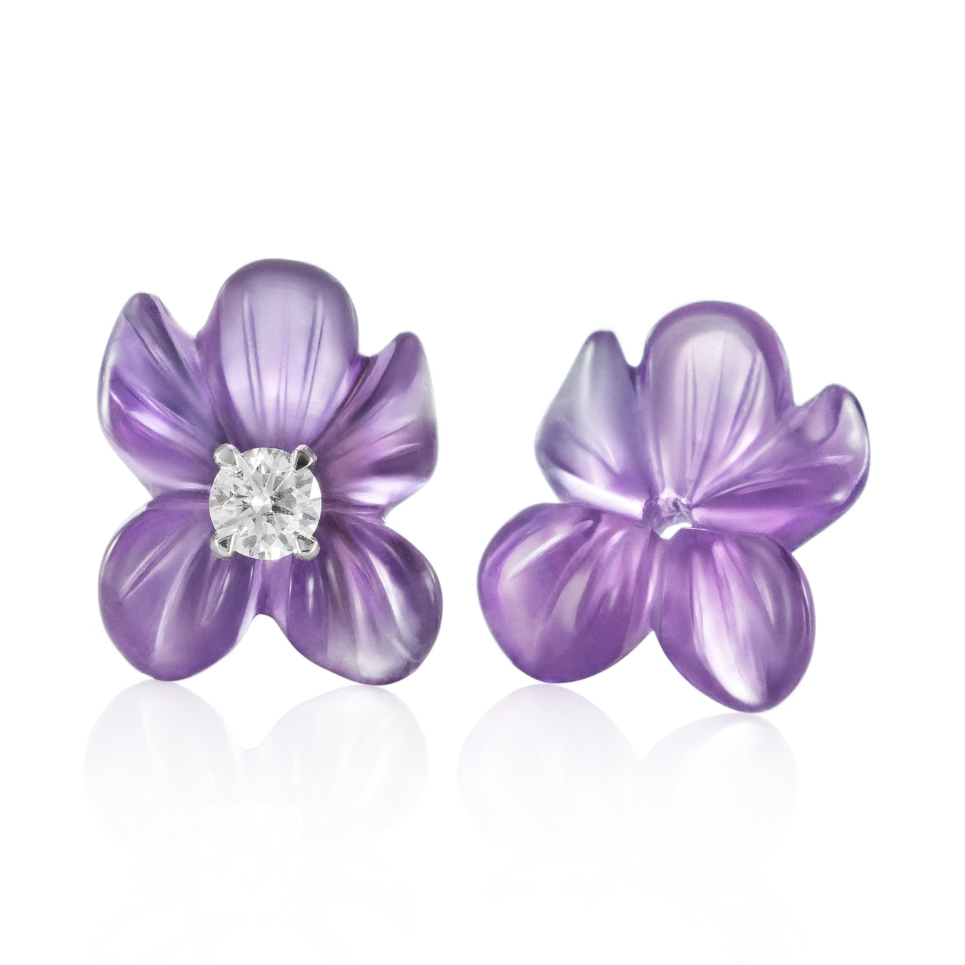 Precious flowers * Amethyst 5 petals - 16 mm