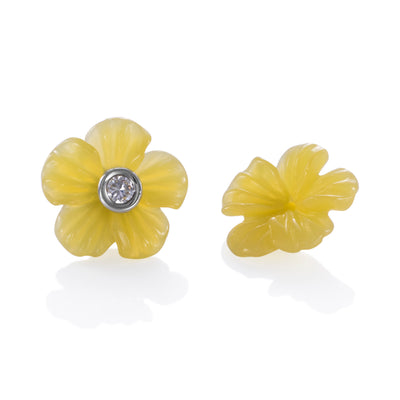 Precious flowers * Yellow Agate 16 mm