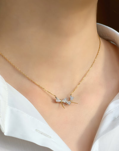 NEW ! Dragonfly necklace "MAMAN & FILLE"