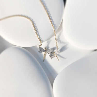 NEW ! Dragonfly necklace "MAMAN & FILLE"