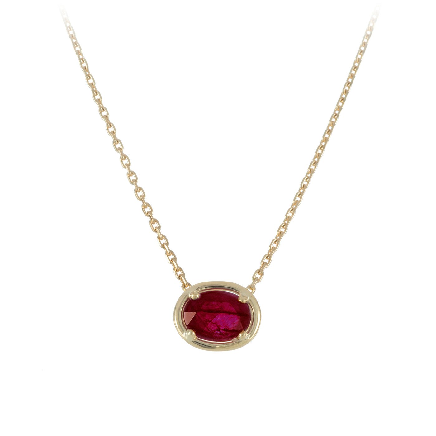 Ruby Petal Necklace - Small