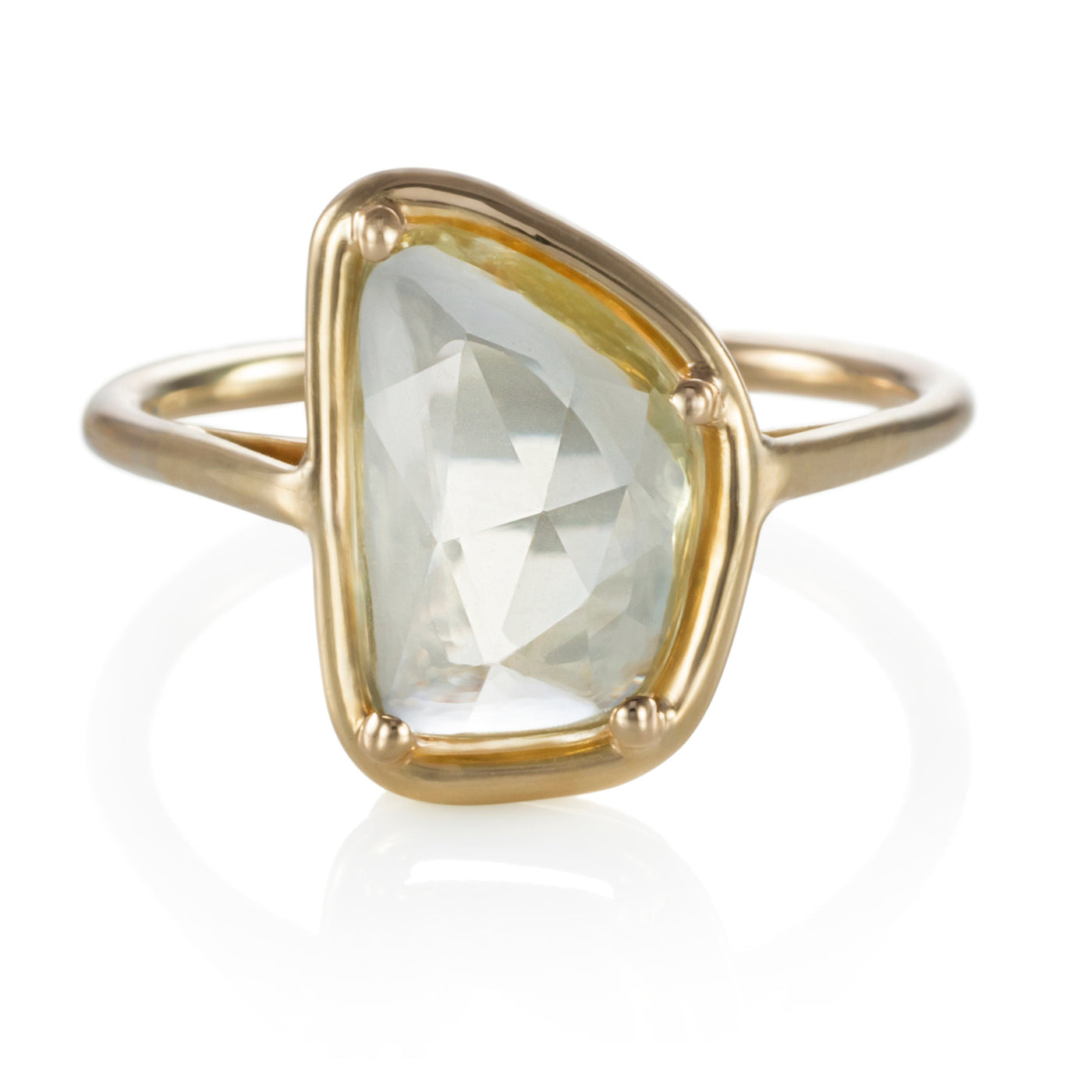Sapphire Petal Ring "Maxi" - Pastel yellow sapphire