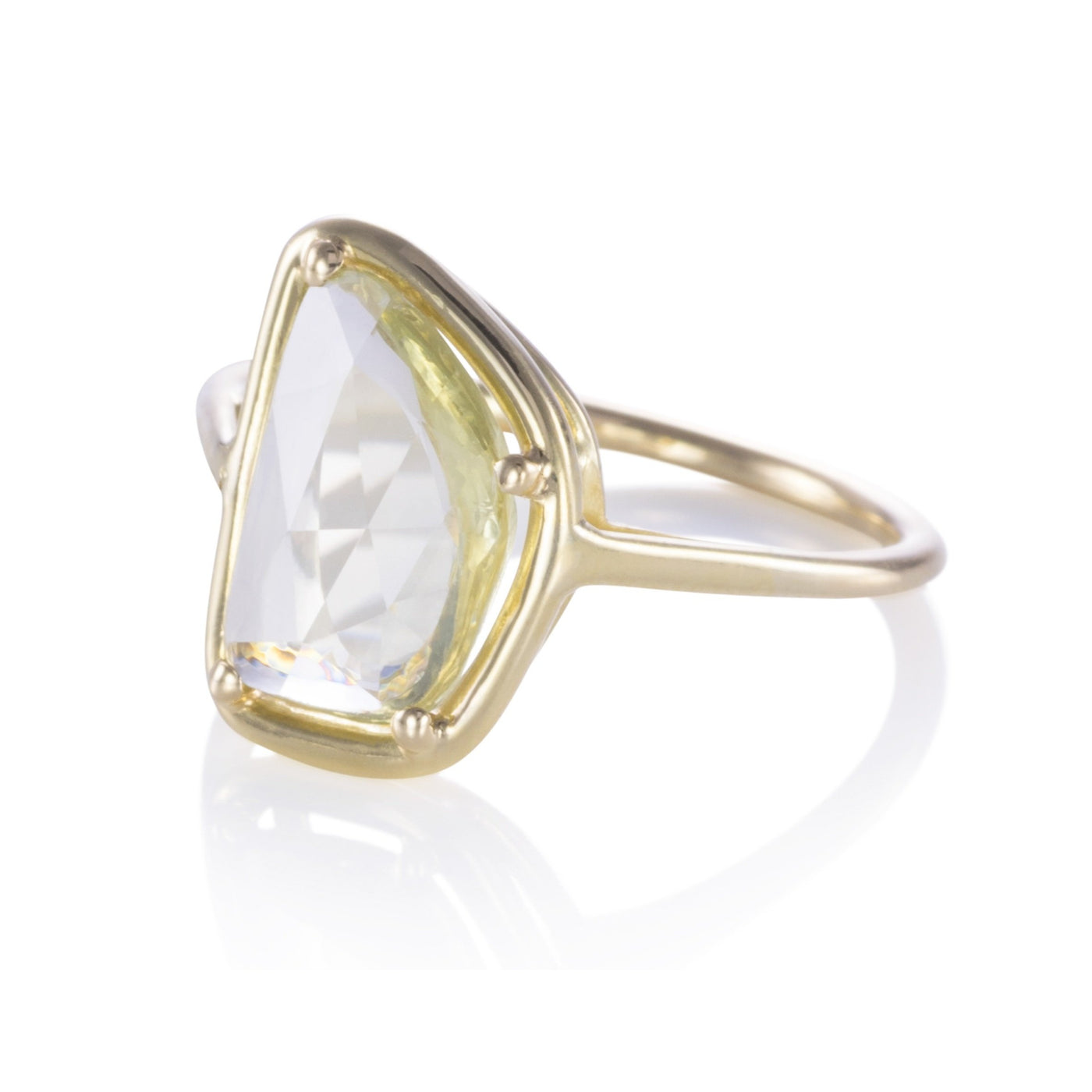 Sapphire Petal Ring "Maxi" - Pastel yellow sapphire