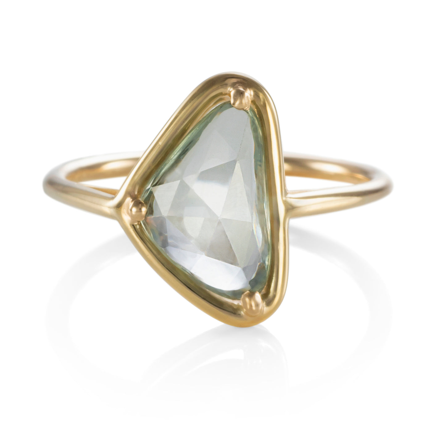 Sapphire Petal Ring "Maxi" - Green Sapphire