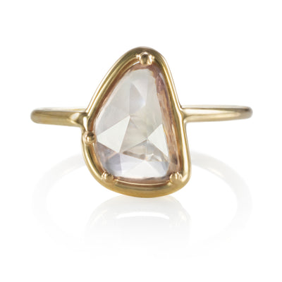 Sapphire Petal Ring "Maxi" - Light orange sapphire