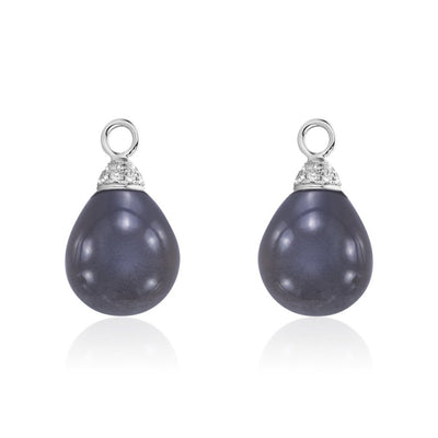 Moonstone and diamond pendants.