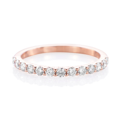 Emilie wedding Band in pink gold