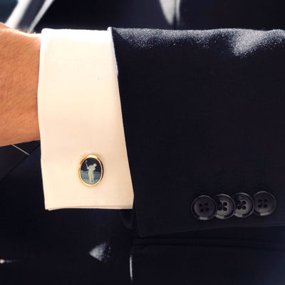 Antoine blue cufflinks