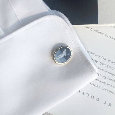 Antoine blue cufflinks