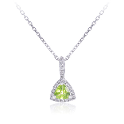 Peridot Triangle Pendant