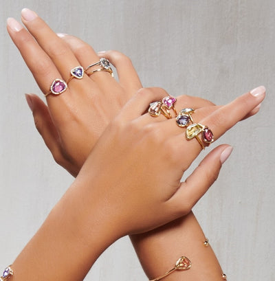 Ring Bladsaffier - blauwe saffier - Mini