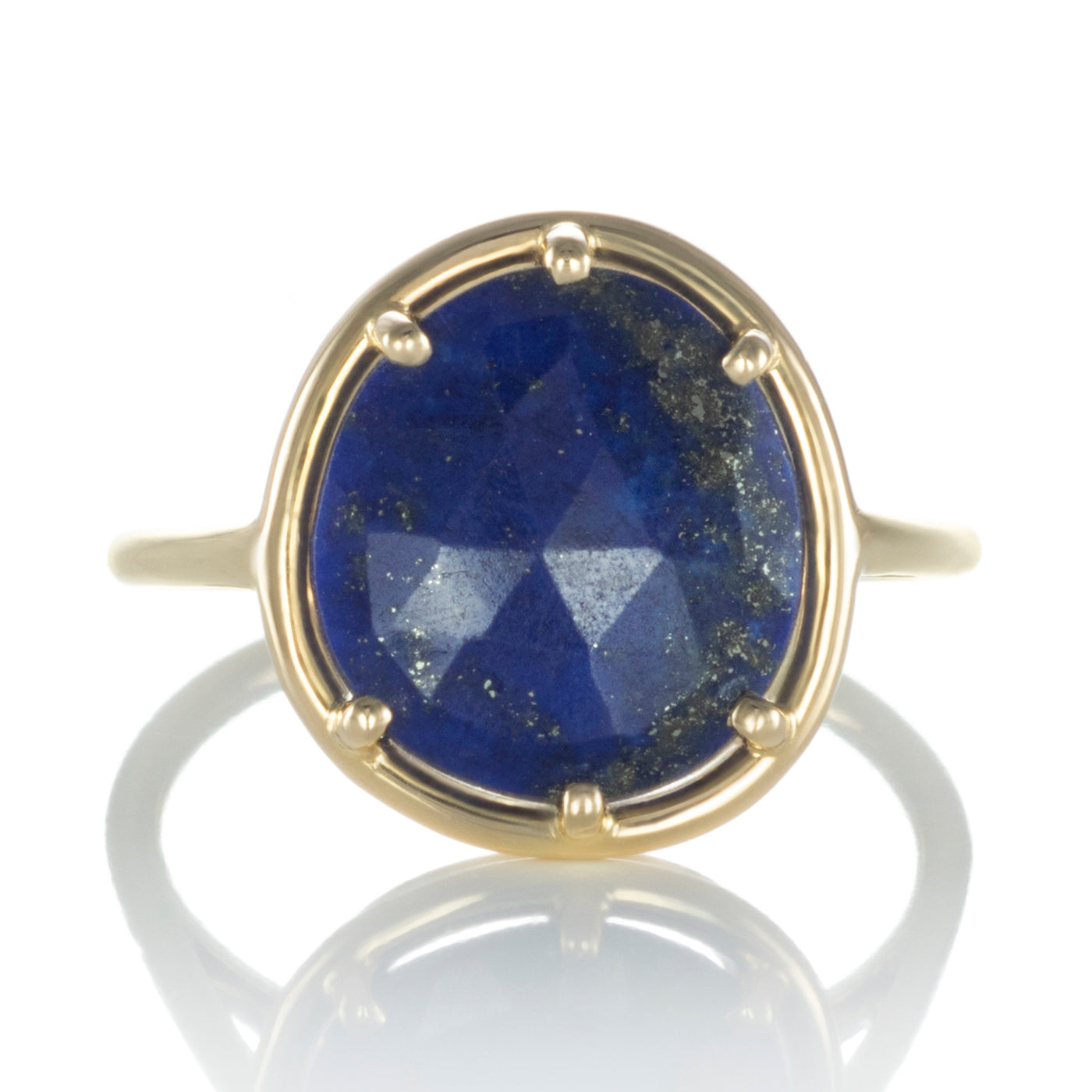 Ring Blad-lapis lazuli groot