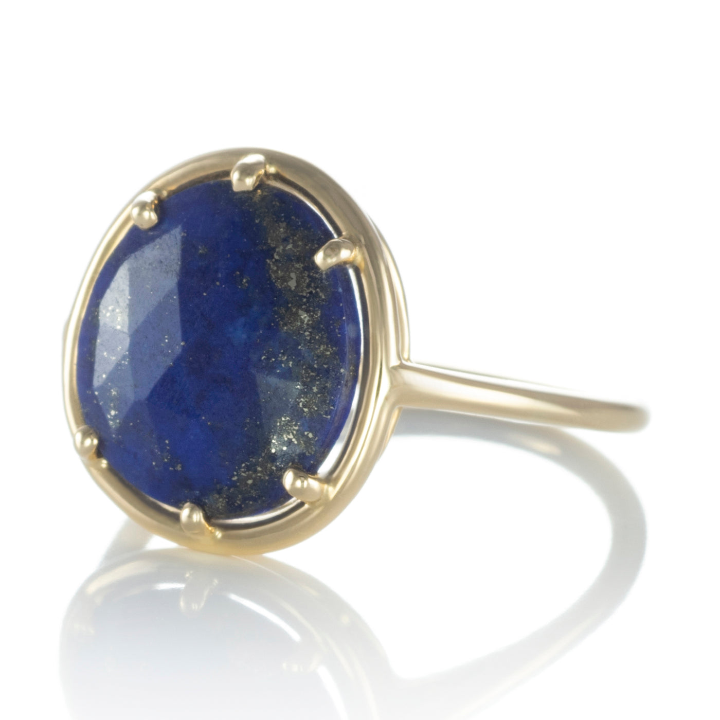 Ring Blad-lapis lazuli groot